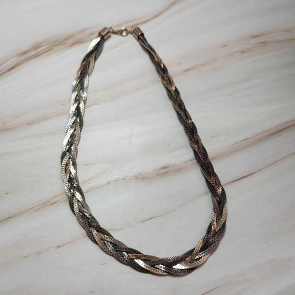 Vintage Multi Tone Serpent Chain Necklace - Picture 2 of 8